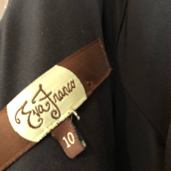 Eva Franco NWT Color Block Sheath Dress Tan Black - Picture 6 of 9